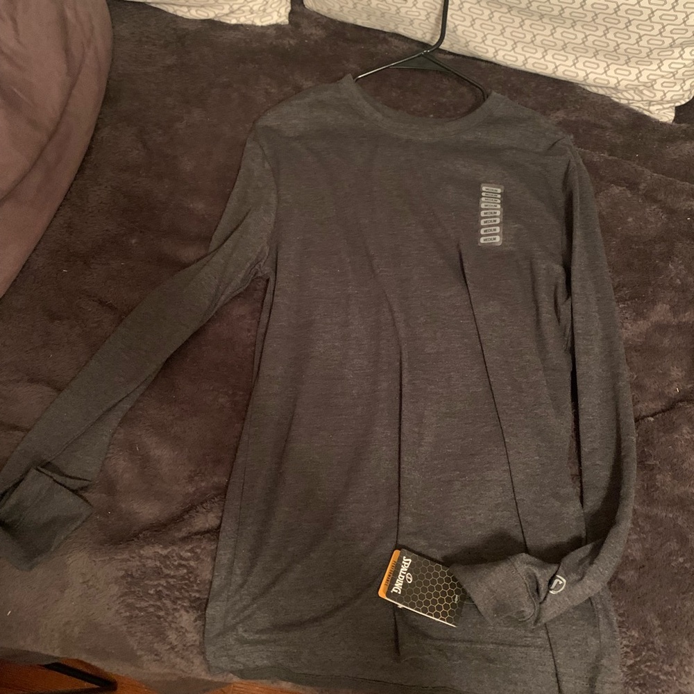 Spalding Long Sleeve Shirt, Mens Medium